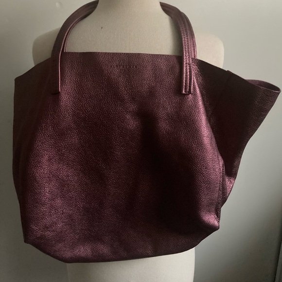 Authentic designer London Italian leather tote bag purse -...